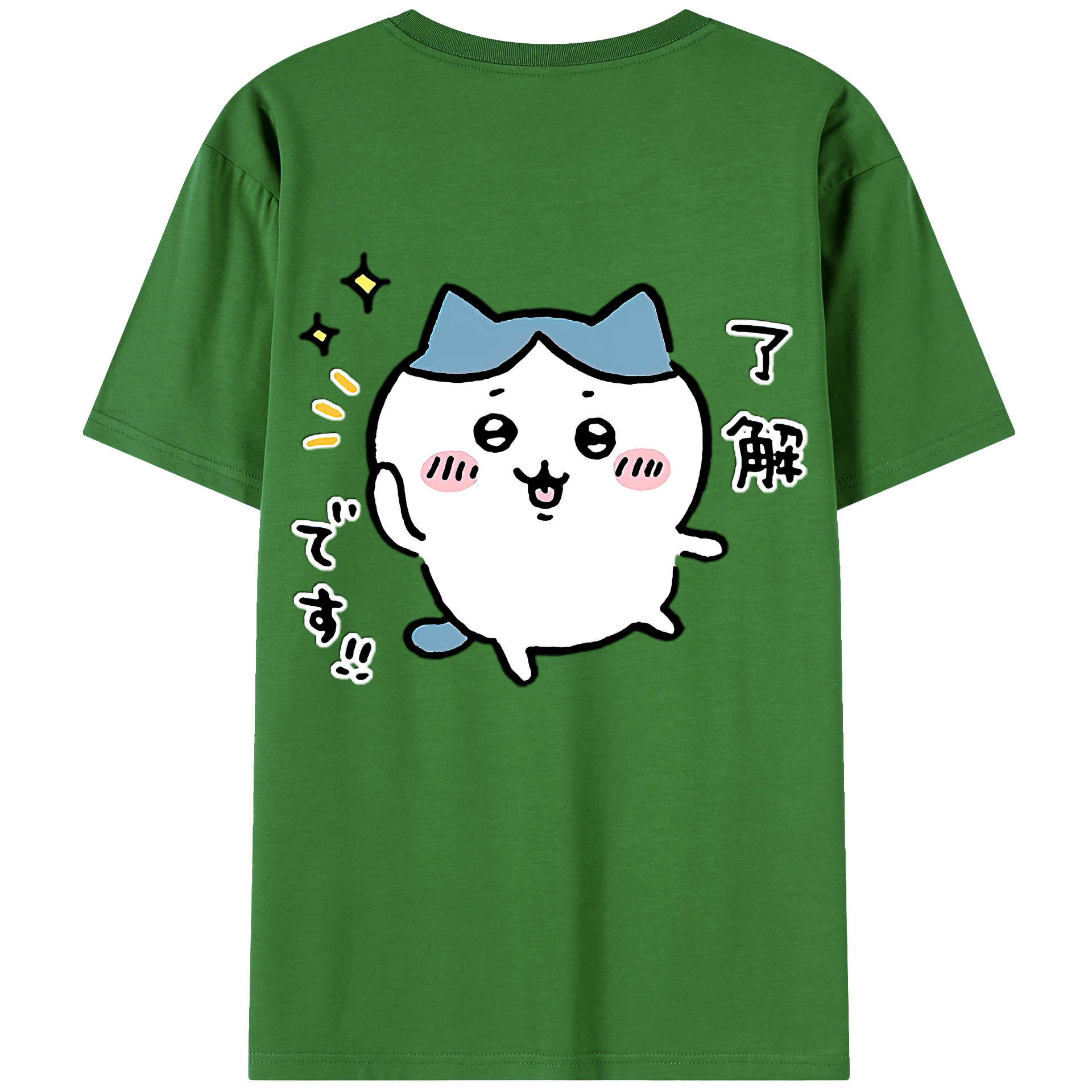 （画像用） ちいかわ ハチワレ Chii-kawa hachiware レディース半袖Tシャツ(バックプリント)